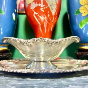 SALSERA C/PRESENTOIRE BAÑADA EN PLATA