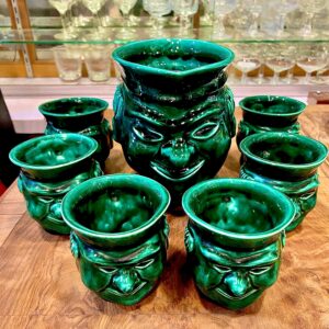 JARRA Y CHOPS CERVECEROS CERAMICA ESMALTADA