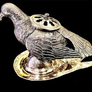 ANTIGUO PAJARO INCIENSARIO DE PLATA
