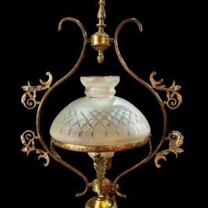 COLGANTE ANTIGUO ESTILO QUINQUE CON BRONCE