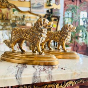 DUO DE PERROS SAN BERNARDO DE BRONCE