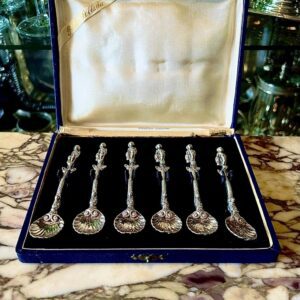 CUCHARAS PARA TE DE PLATA SIGLO XIX