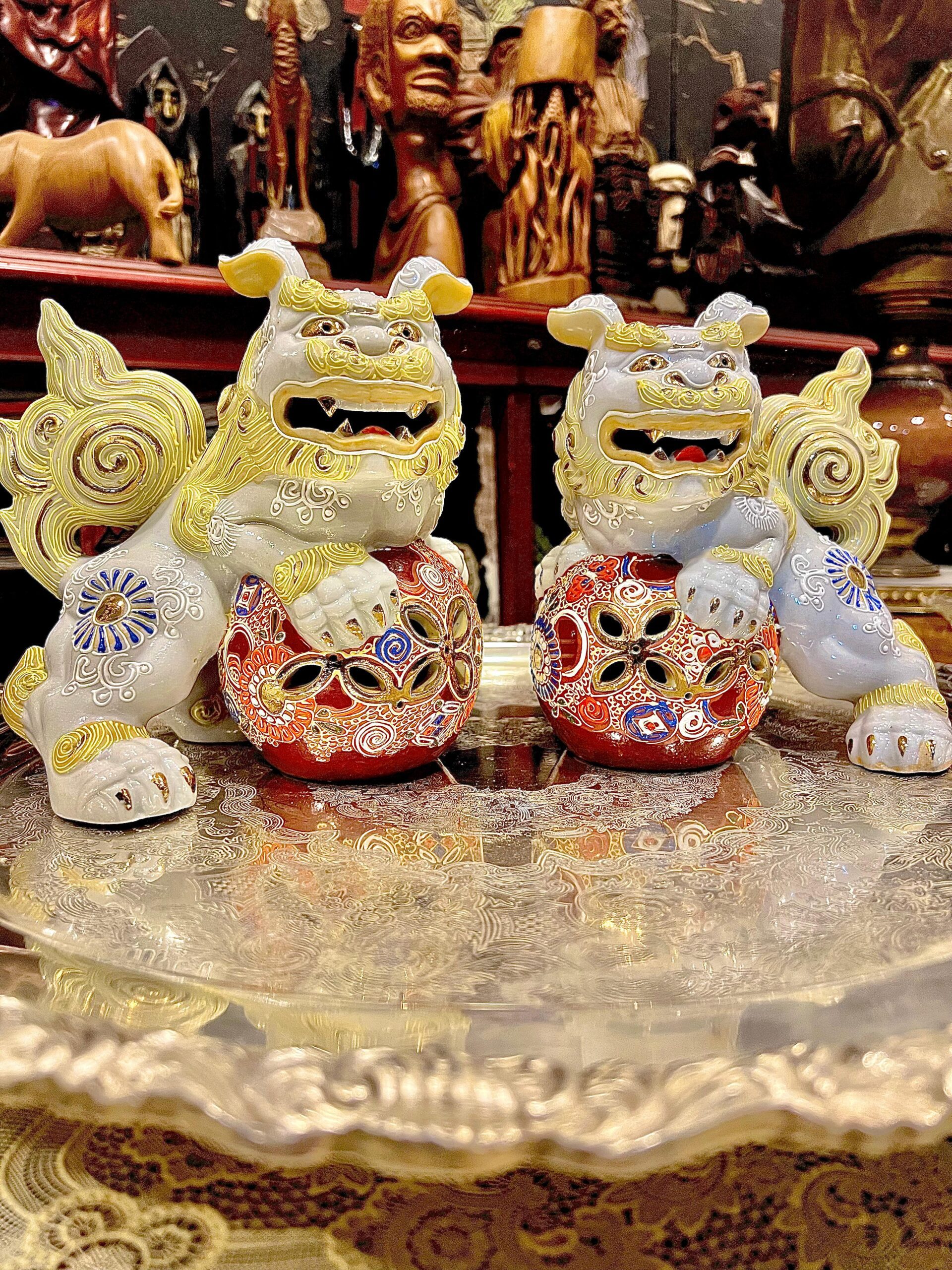 PAR DE PERROS FOO ARTE KUTANI