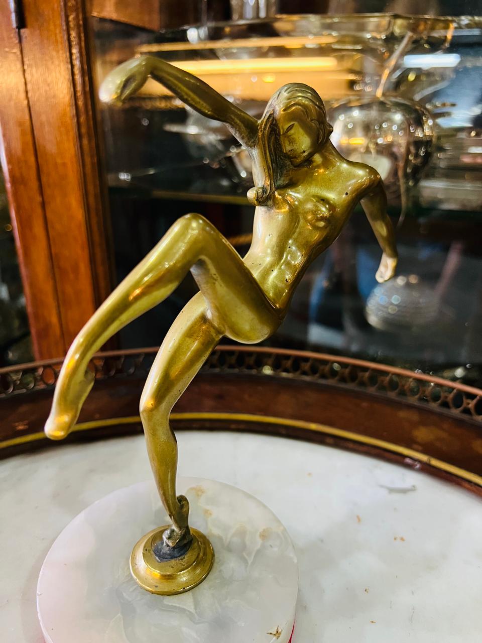 ANTIGUA BAILARINA ART DECO EN BRONCE