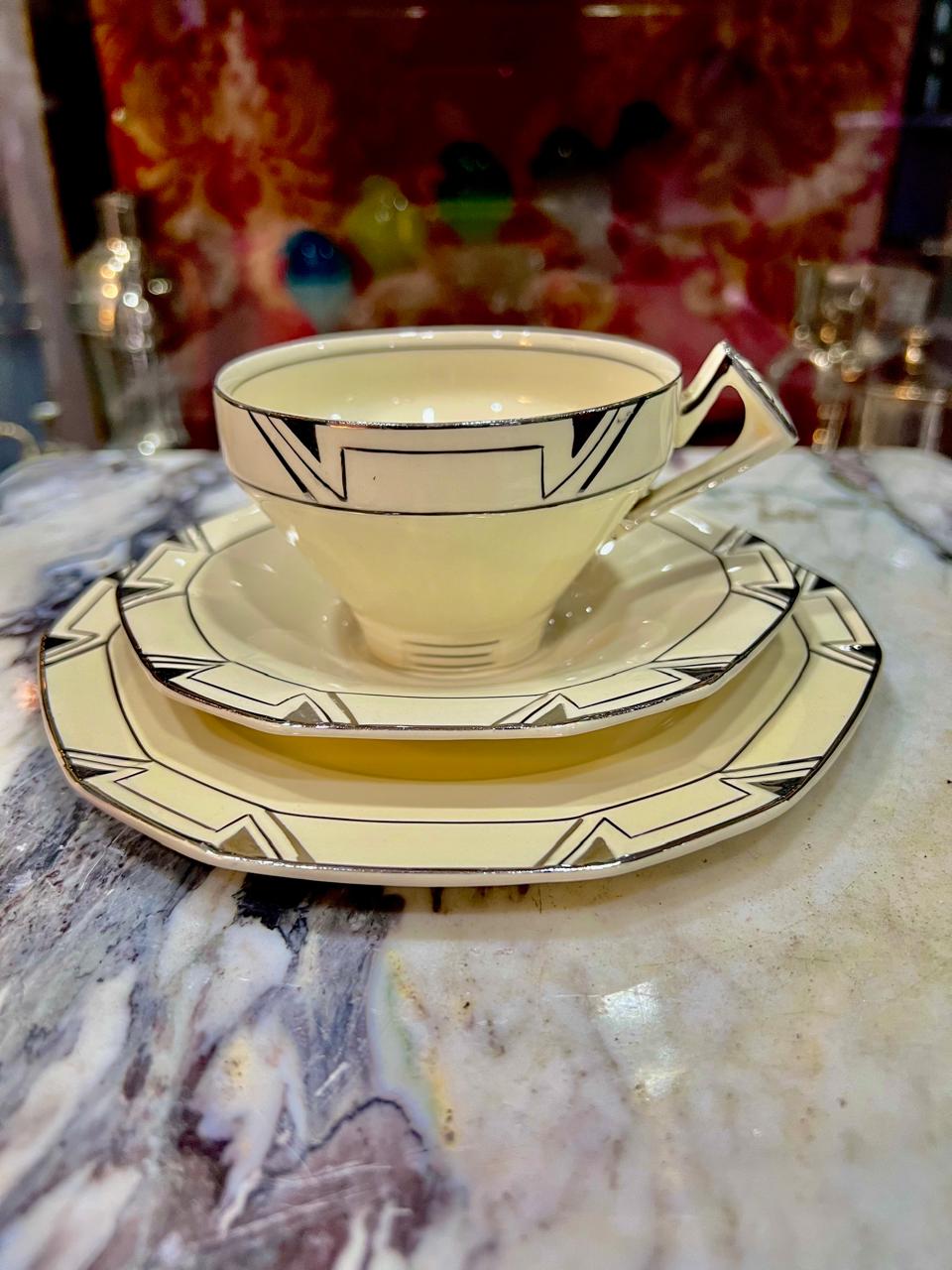 TRIO DE TE LOZA INGLESA ALFRED MEAKING