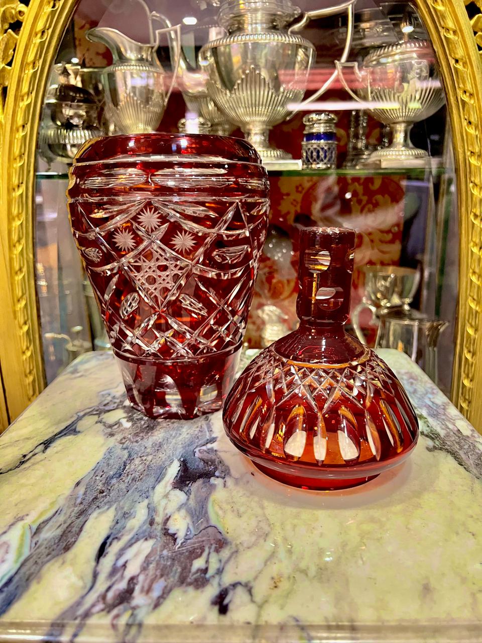 POTICHE CRISTAL TALLADO RUBI - Image 2