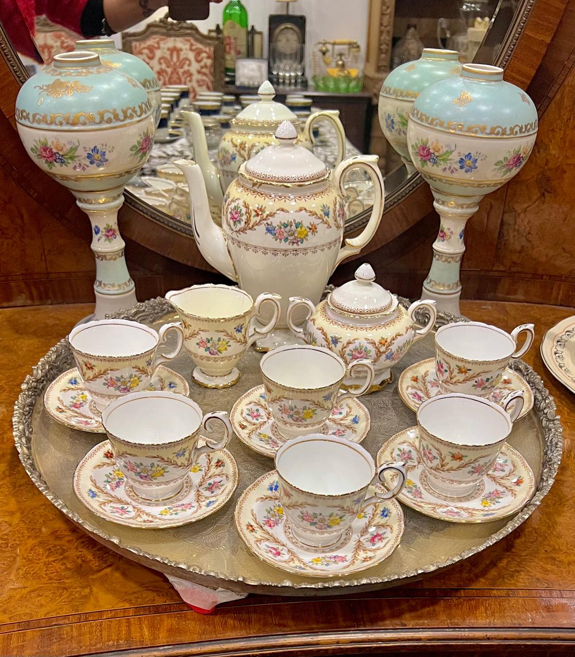 JUEGO CAFE CROWN STAFFORDSHIRE SELLADO Y NUMERADO