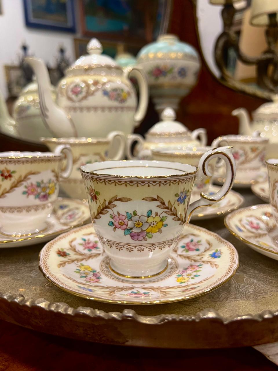 JUEGO CAFE CROWN STAFFORDSHIRE SELLADO Y NUMERADO - Image 2