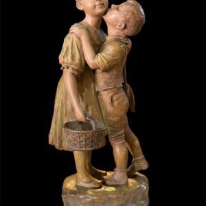 TERRACOTA AUSTRIACA GOLDSCHEIDER "EL PRIMER BESO"