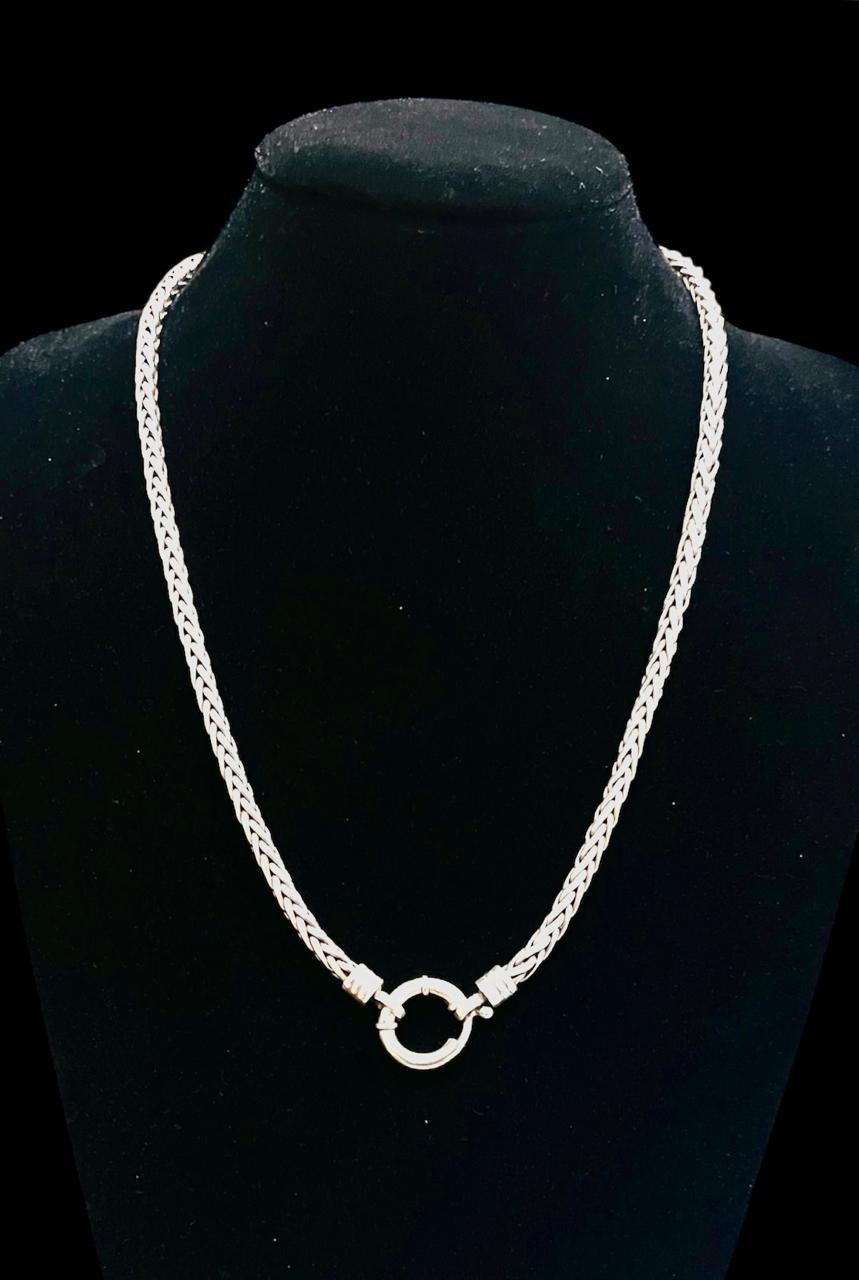 CADENA PUNTO ESPIGA PLATA Y ORO 57 CM - Image 4