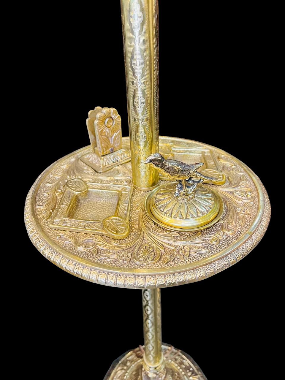 LAMPARA CENICERO DE BRONCE DECADA DEL 20 - Image 3