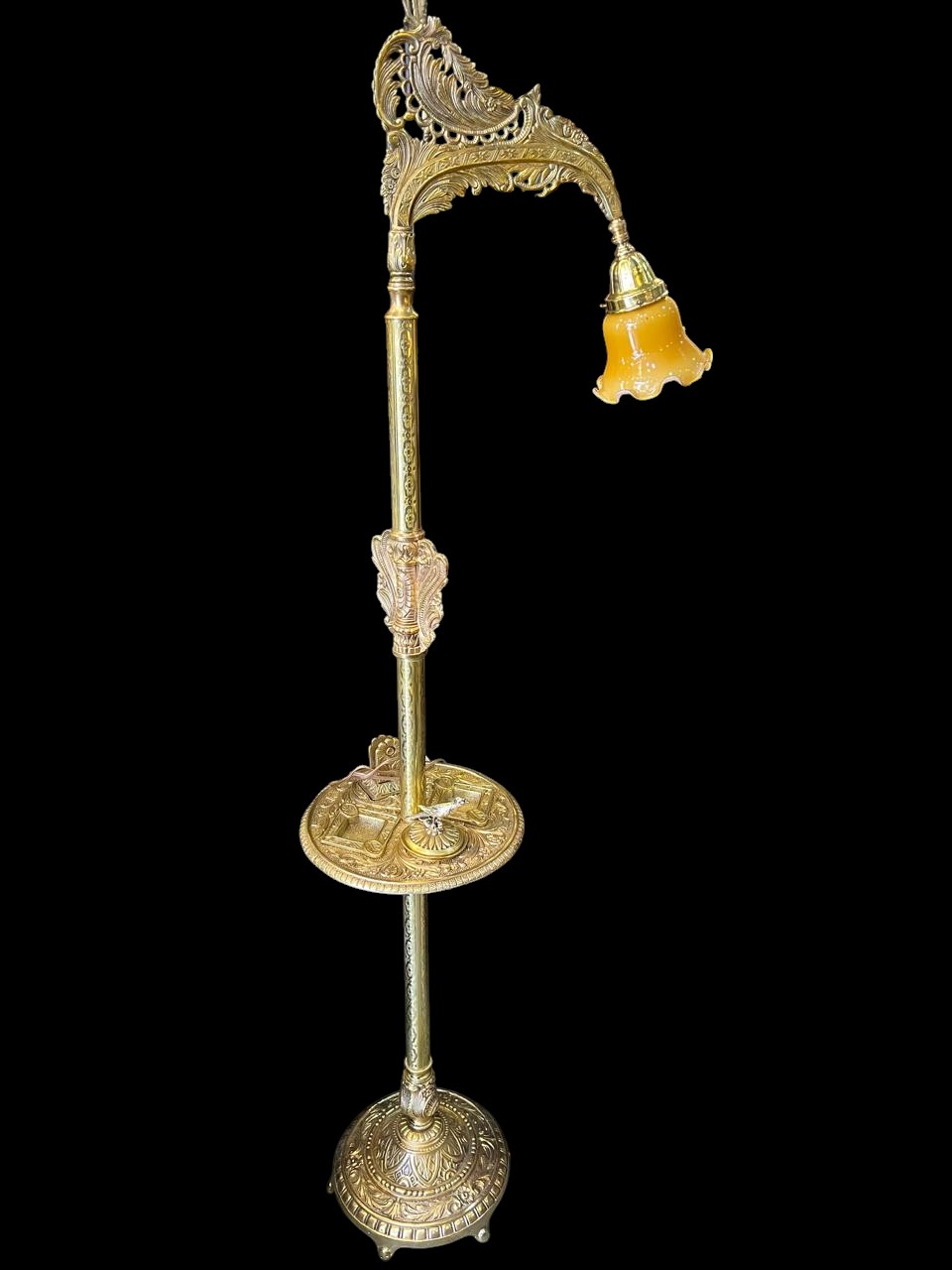 LAMPARA CENICERO DE BRONCE DECADA DEL 20