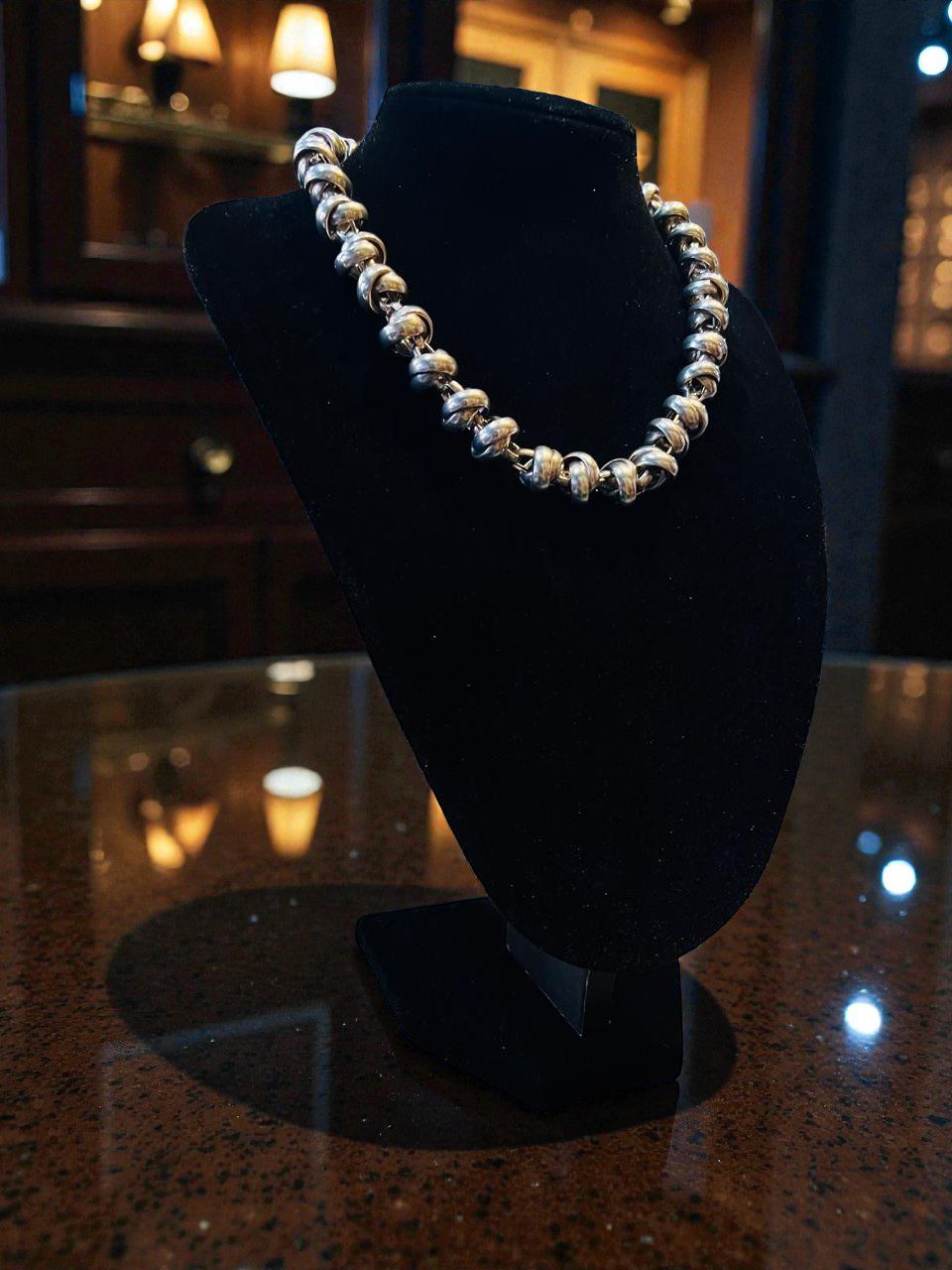 COLGANTE PLATA PUNTO ENTRELAZADO FANTASIA