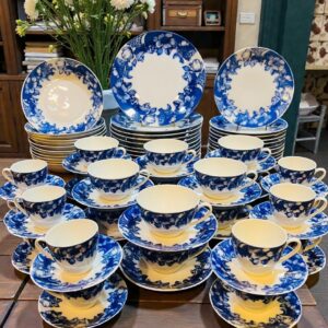 VAJILLA VERBANO RETRO AZUL 84 PIEZAS