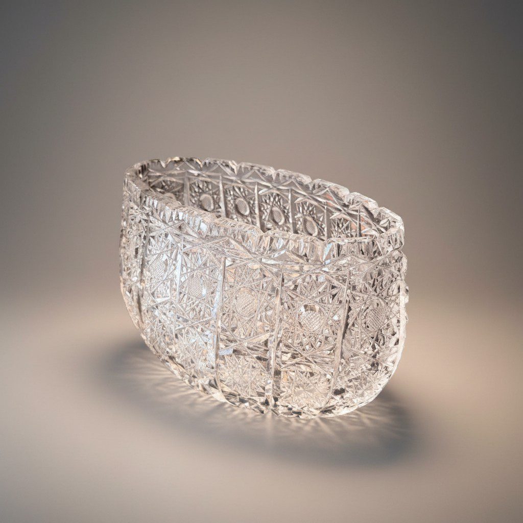 ANTIGUO CENTRO DE MESA CRISTAL