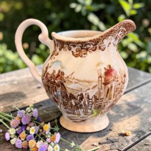 LECHERA PORCELANA INGLESA COACHING SCENES