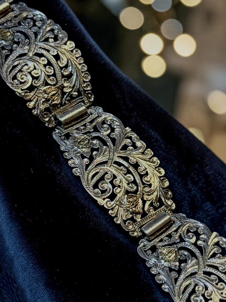 ANTIGUA PULSERA PLATA CALADA ESTILO FLORENTINO - Image 3