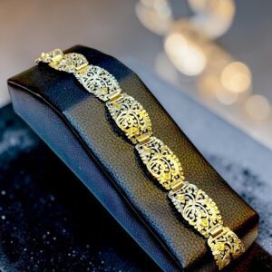 ANTIGUA PULSERA PLATA CALADA ESTILO FLORENTINO