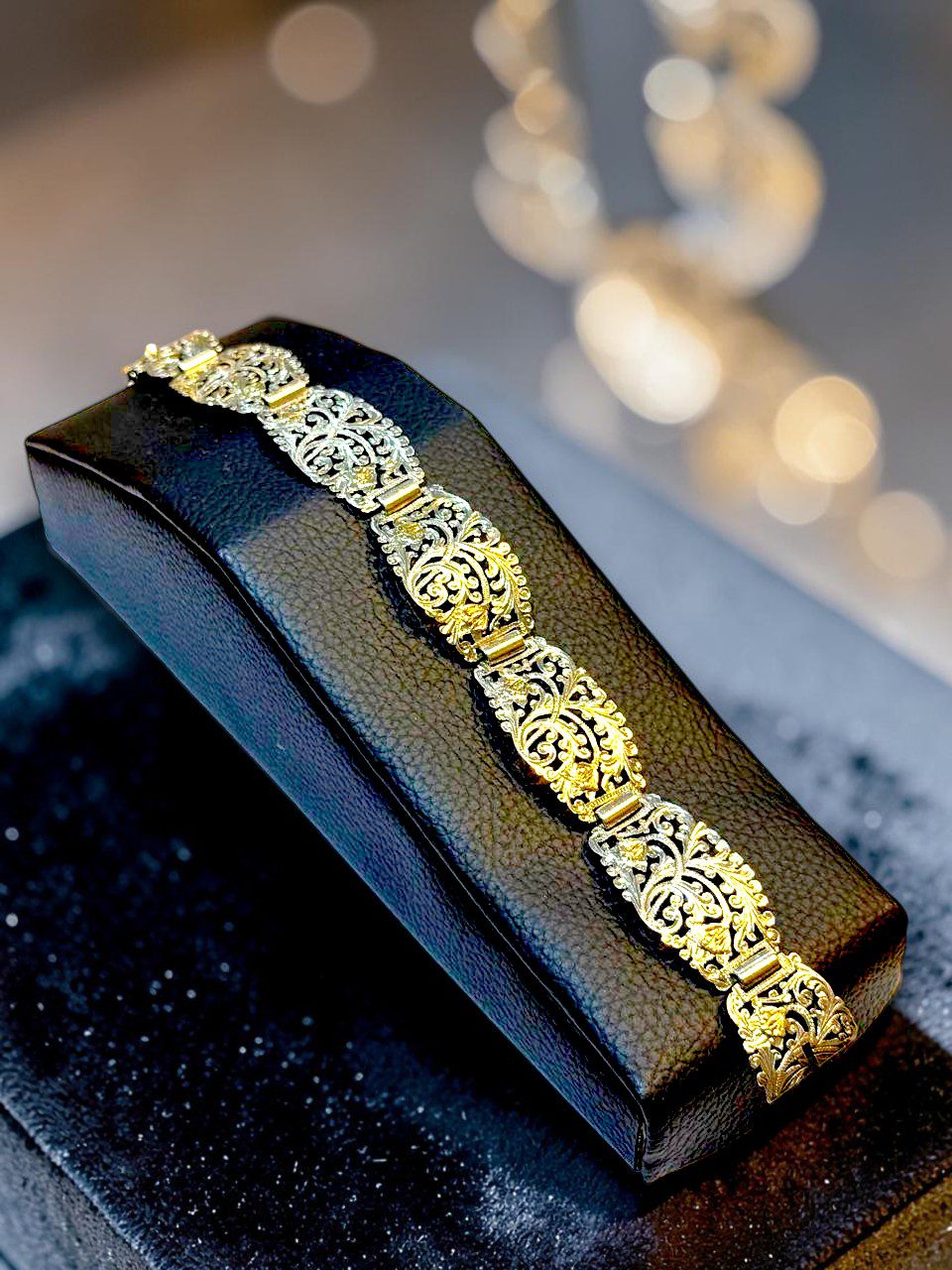 ANTIGUA PULSERA PLATA CALADA ESTILO FLORENTINO