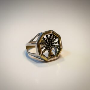 ANILLO PLATA Y ORO ARBOL DE LA VIDA N°17