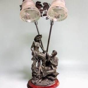 LAMPARA DOS LUCES ESTILO ART NOUVEAU