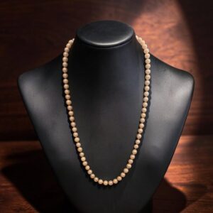 COLLAR PERLAS NATURALES 1920 BROCHE ORO, PLATINO, BRILLANTES Y ZAFIROS