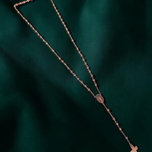 COLLAR RELIGIOSO ROSARIO DE PLATA 60CM