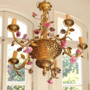 ARAÑA ANTIGUA ESTILO ROCOCO