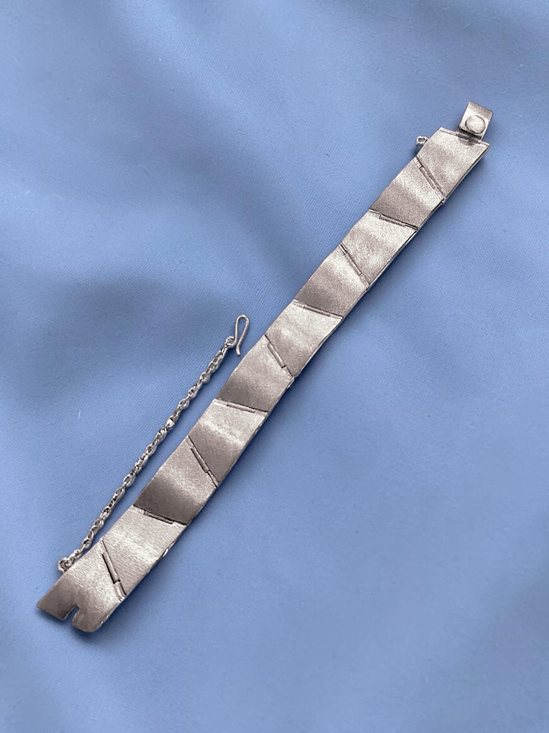 PULSERA DE PLATA BELGIORNO DISEÑO GEOMETRICO