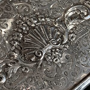 ALHAJERO DE LUJO ANTIGUO DE PLATA