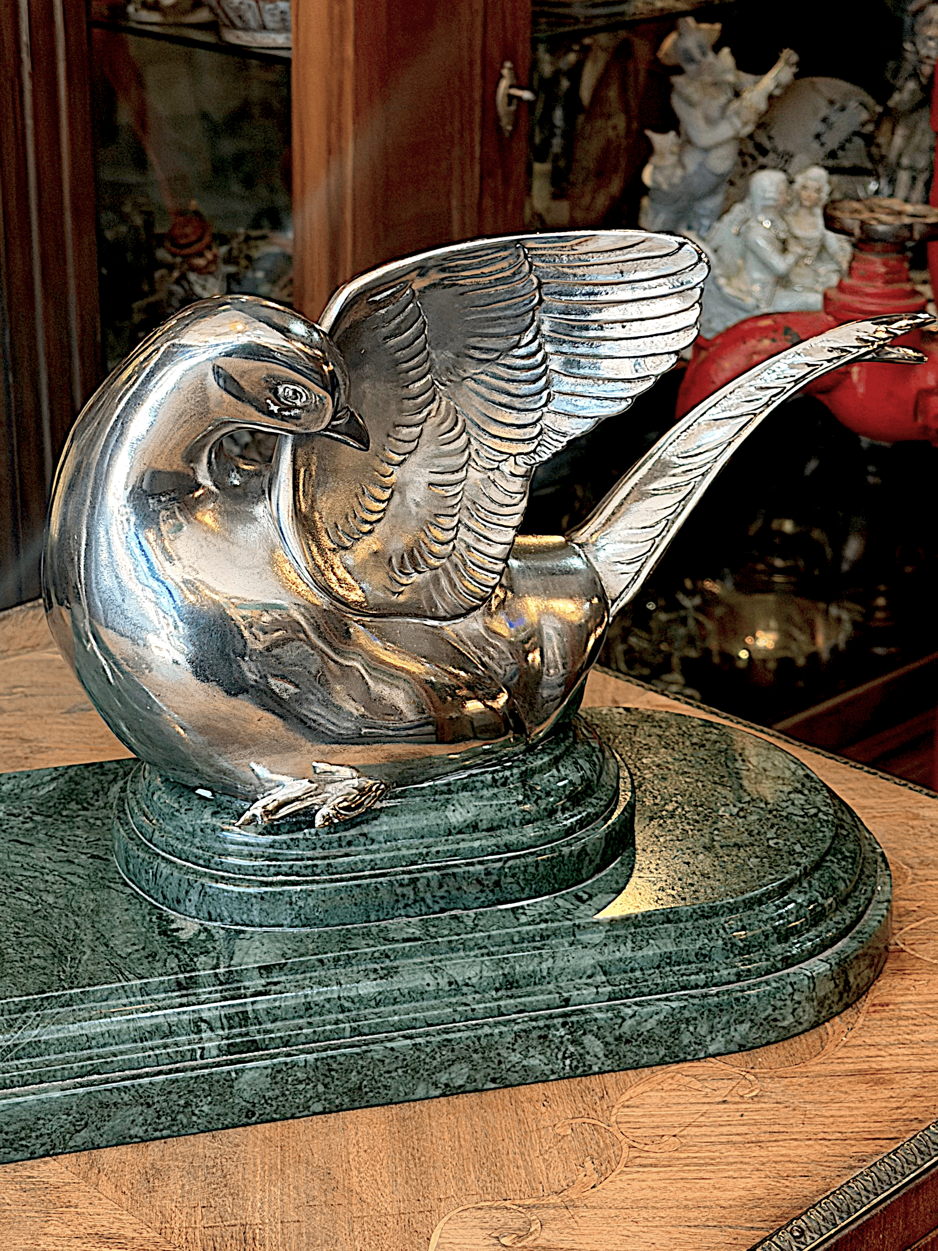 GRAN ESCULTURA ART DECO PAREJA DE FAISANES - Image 3