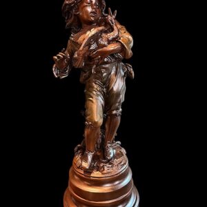 PETIT BRONCE "NIÑO CON AVE" 45CM