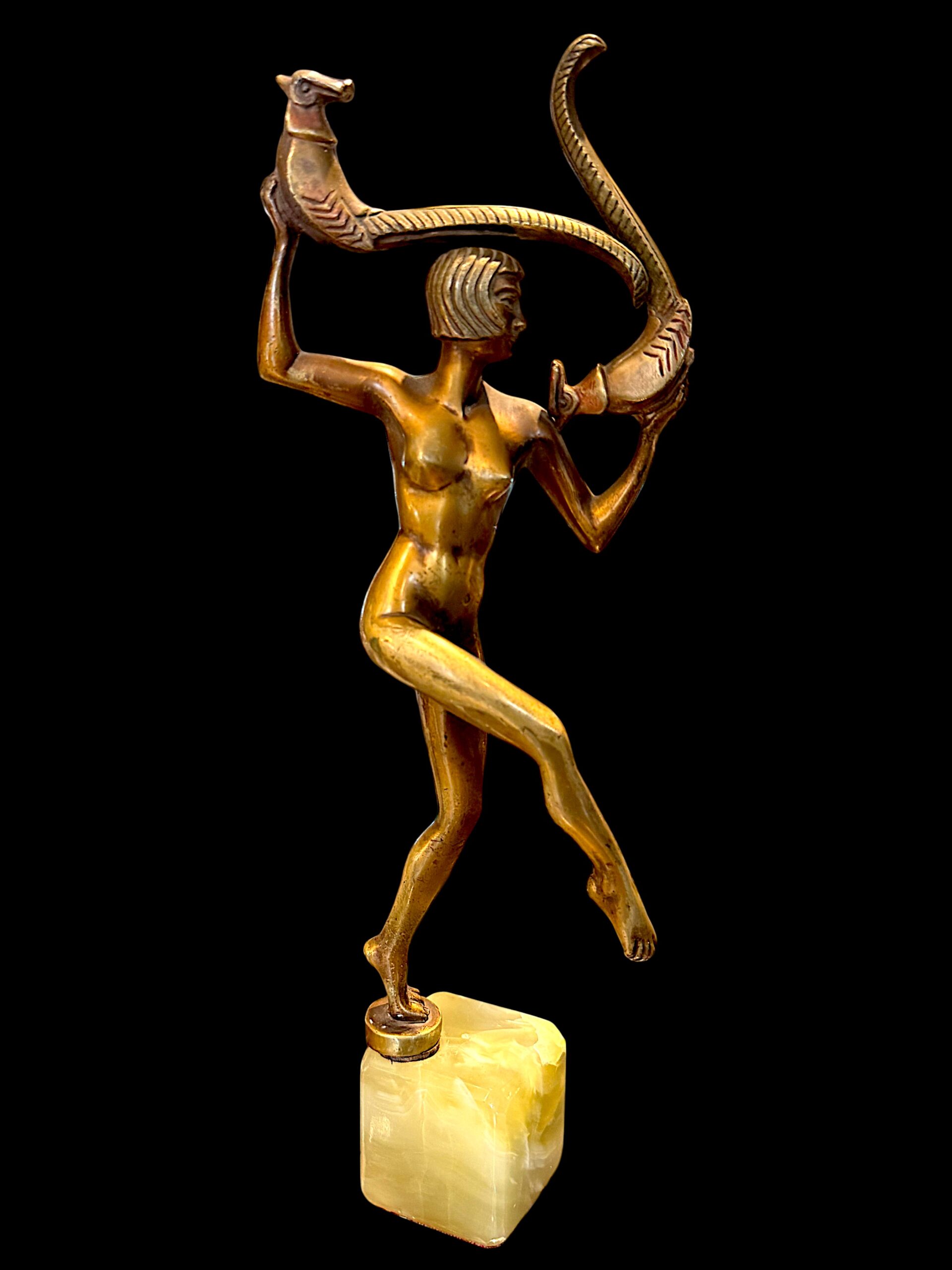 BAILARINA DE BRONCE ESTILO ART DECO
